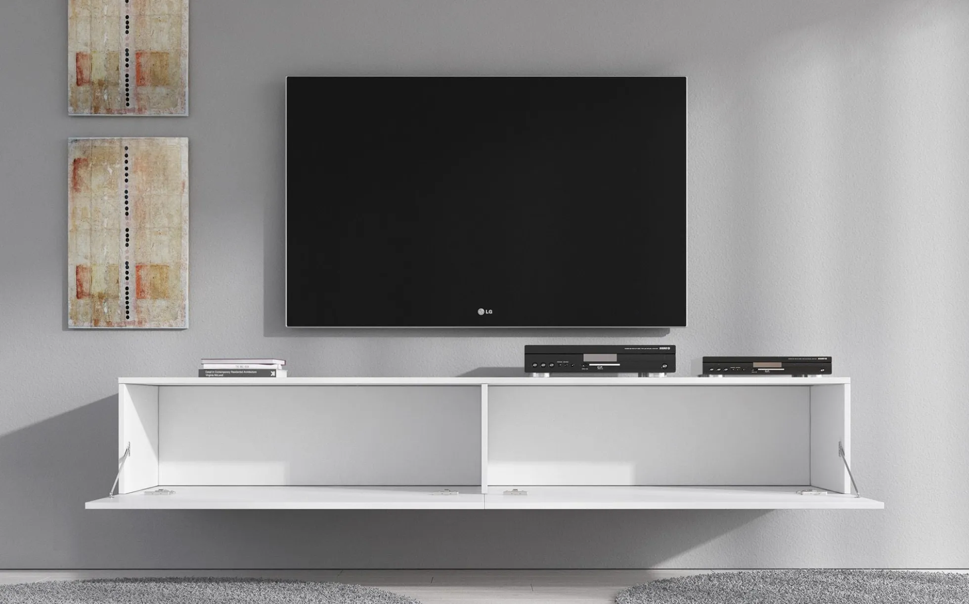 Flame XL - TV-Meubel - Wit - 180 cm