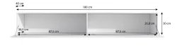 Flame XL - TV-Meubel - Wit - 180 cm