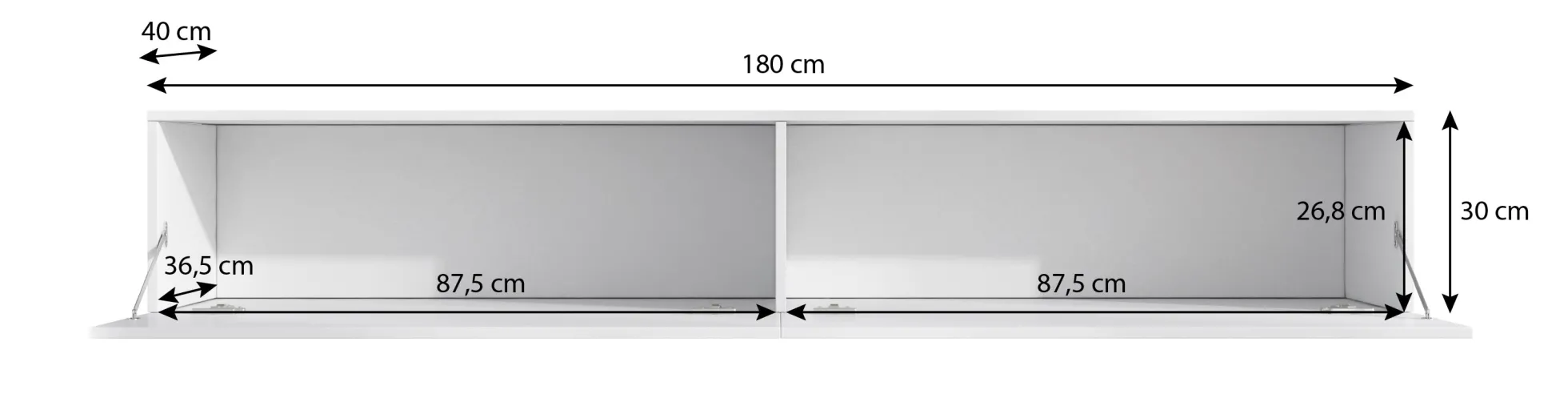 Flame XL - TV-Meubel - Wit - 180 cm