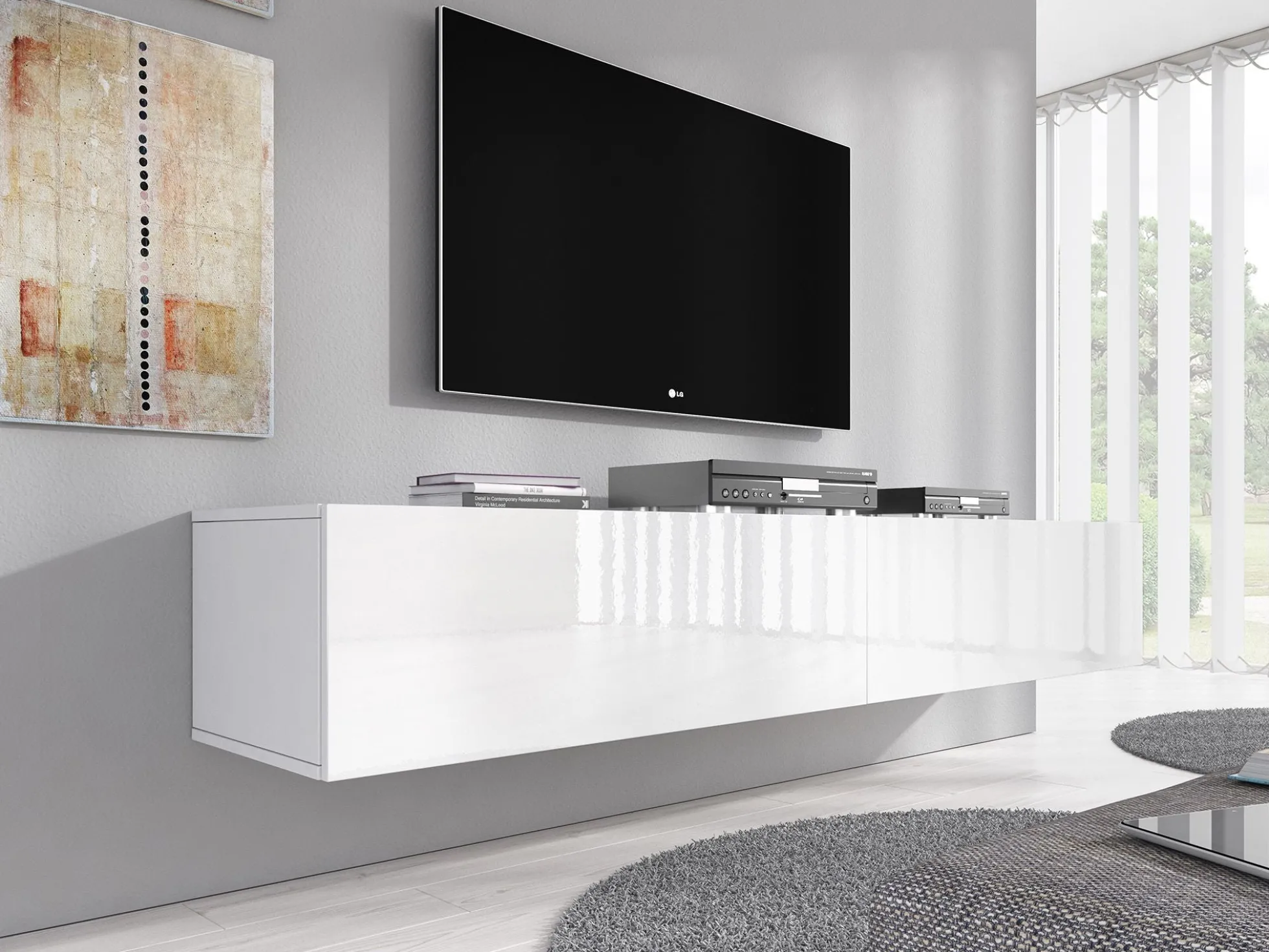 Flame XL - TV-Meubel - Wit - 180 cm