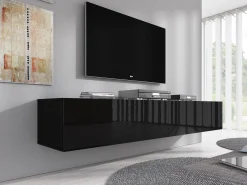 Flame XL - TV-Meubel - Zwart - 180 cm