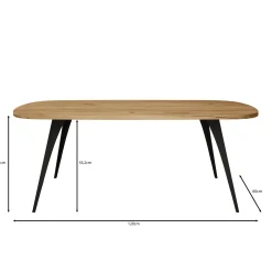 Flix - Salontafel - Eiken - 120x60x45 cm