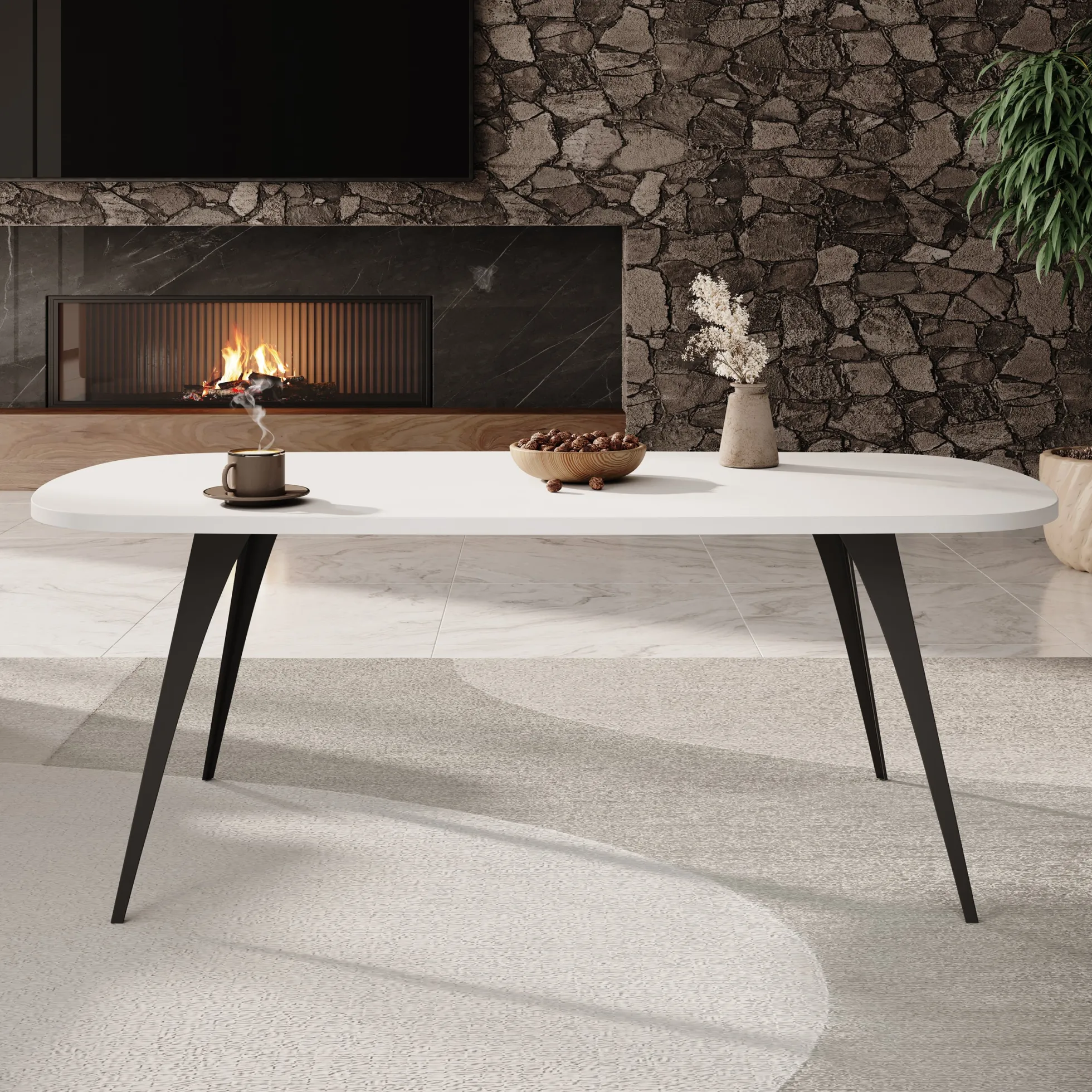 Flix - Salontafel - Wit - 120x60x45 cm