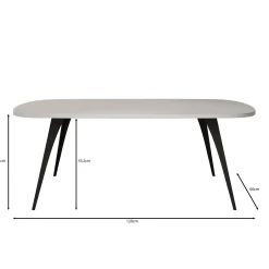 Flix - Salontafel - Wit - 120x60x45 cm