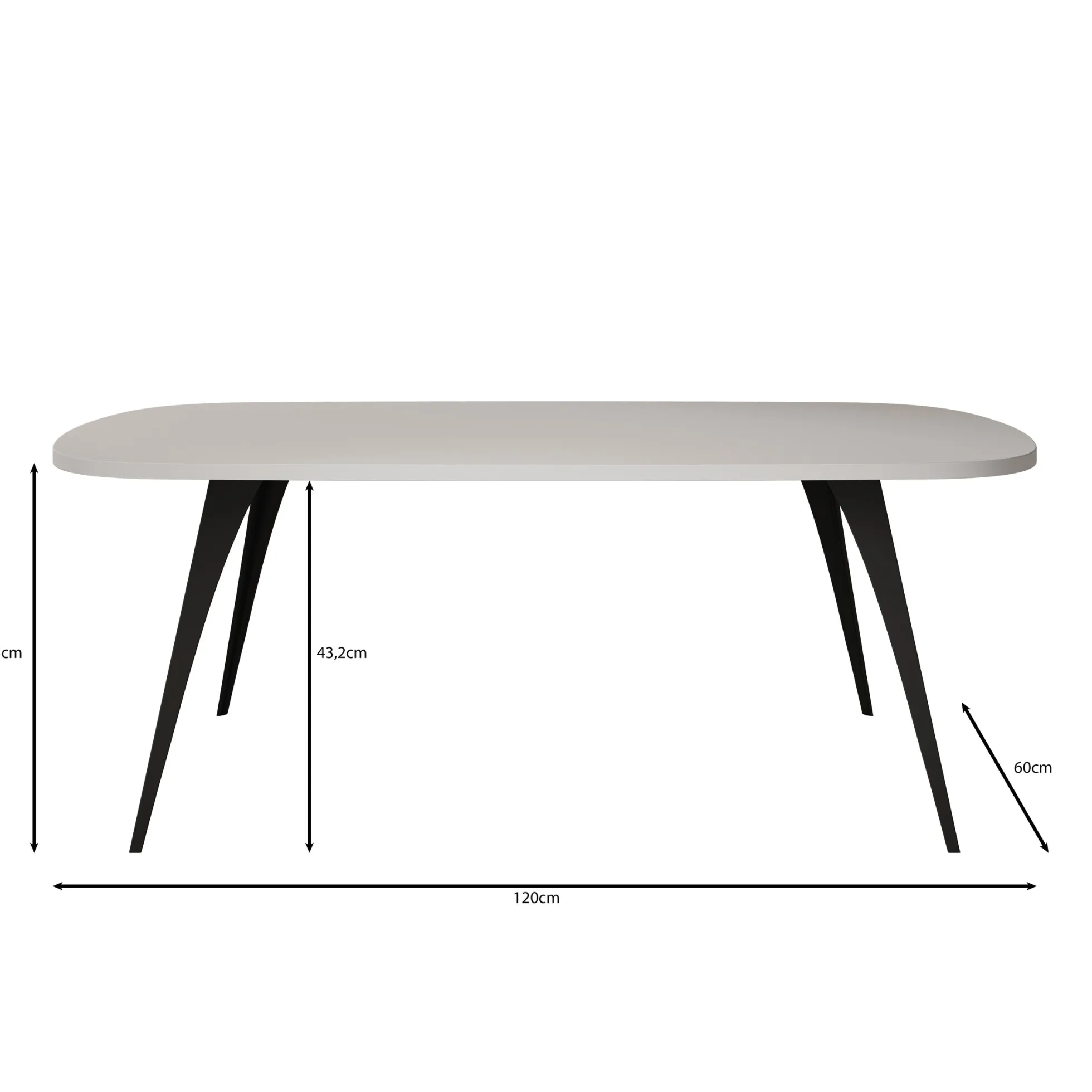 Flix - Salontafel - Wit - 120x60x45 cm