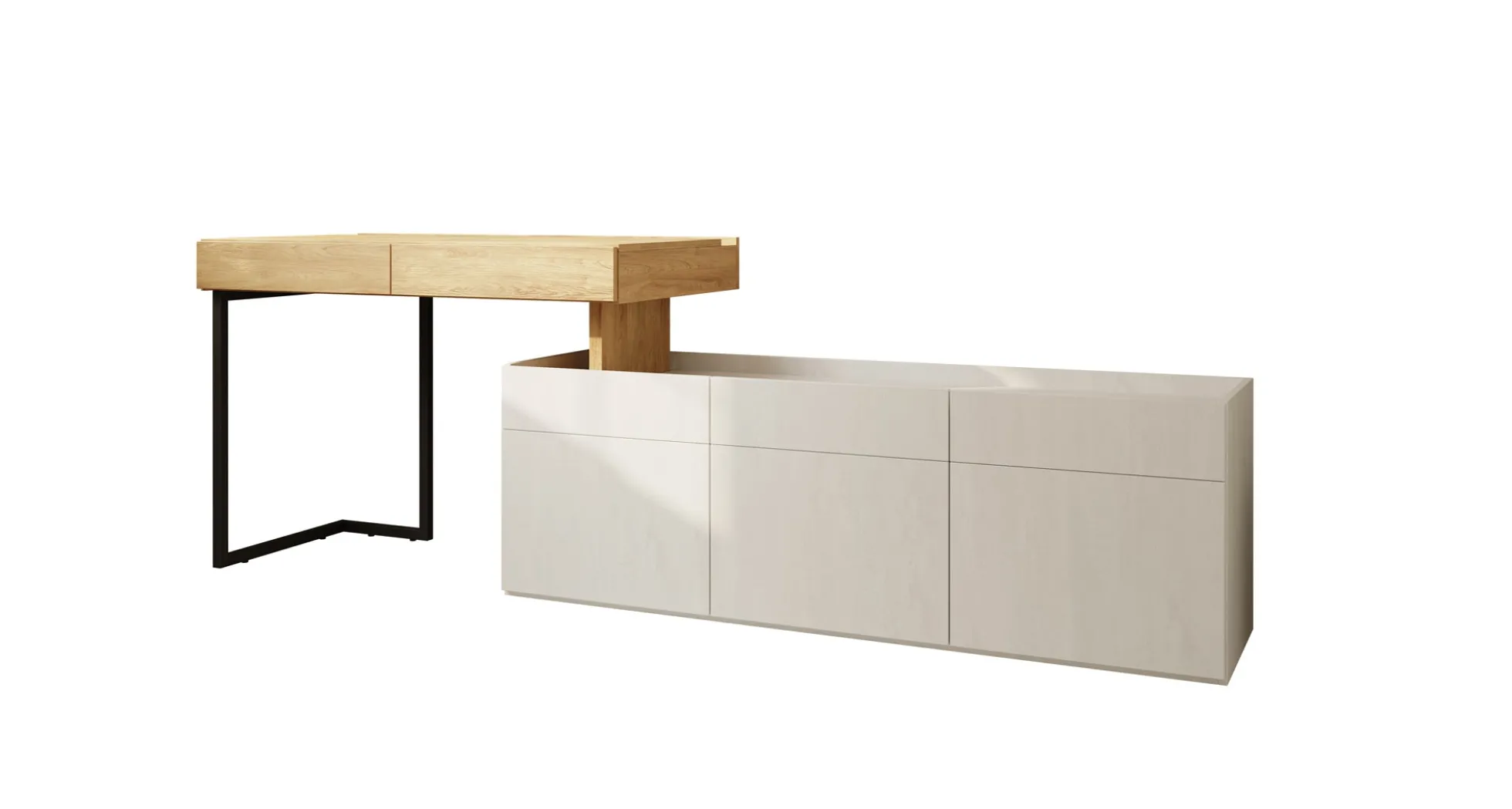 Floren - Bureau - Eiken - 239x61 cm