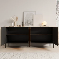 Fontello - Dressoir - Eikenpatroon - 193x40x85 cm