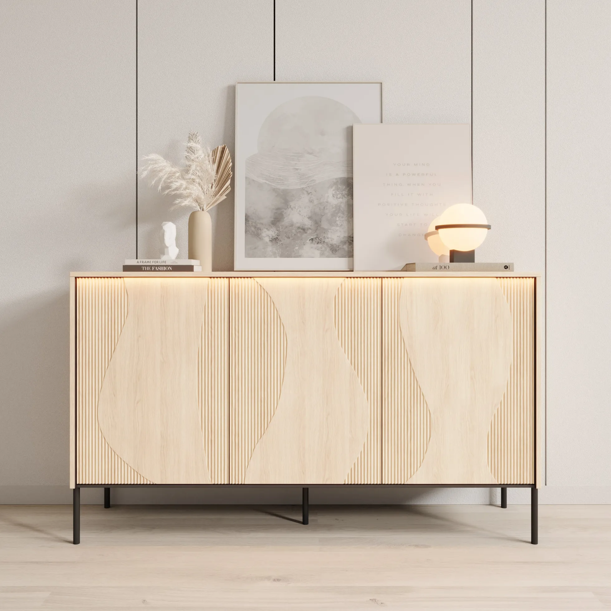 Fontello - Dressoir - Eikenpatroon - 167x40x85 cm