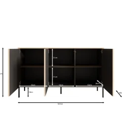 Fontello - Dressoir - Eikenpatroon - 167x40x85 cm