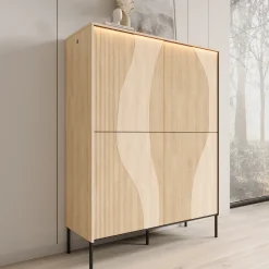 Fontello - Dressoir - Eikenpatroon - 112x40x148 cm