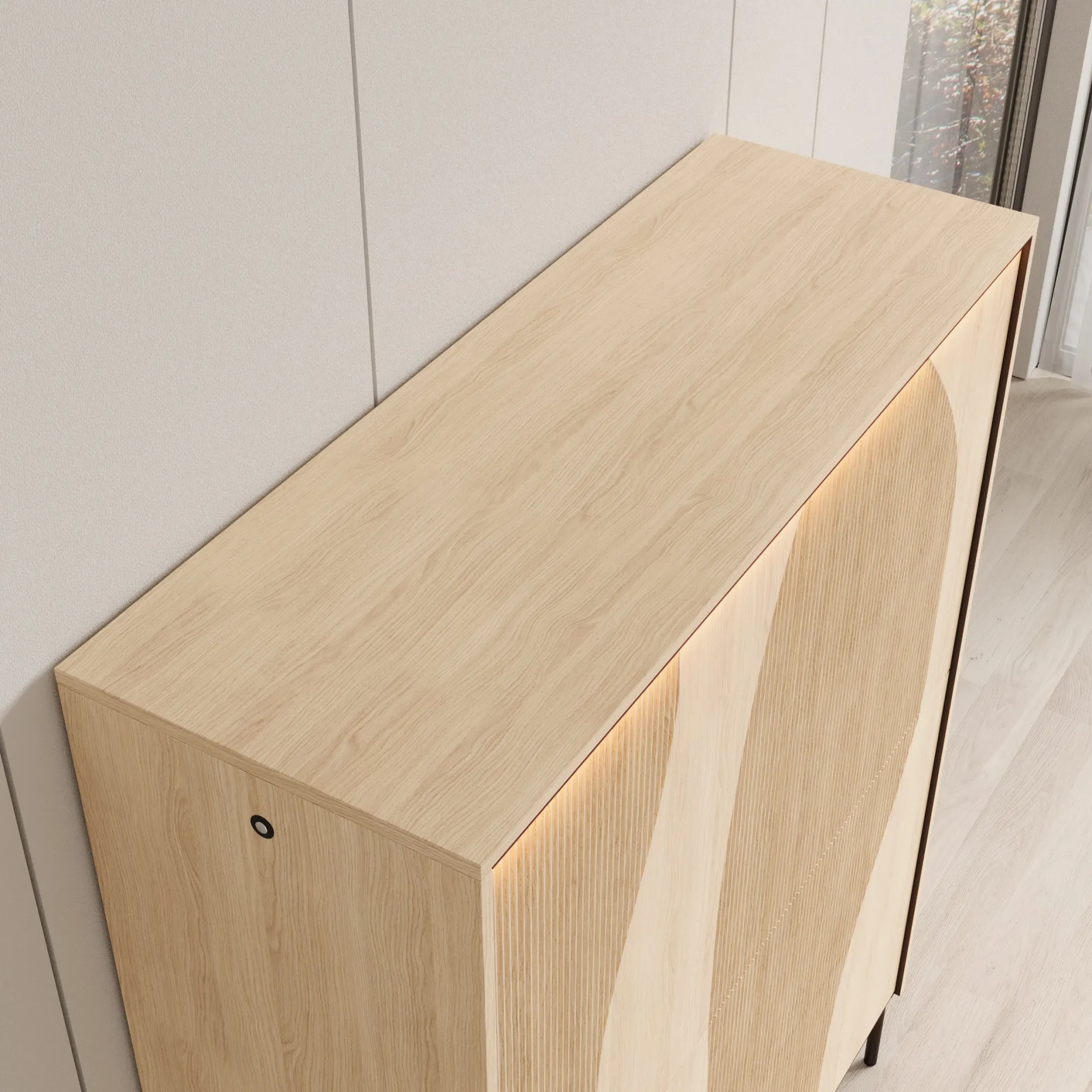 Fontello - Dressoir - Eikenpatroon - 112x40x148 cm