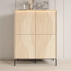 Fontello - Dressoir - Eikenpatroon - 112x40x148 cm