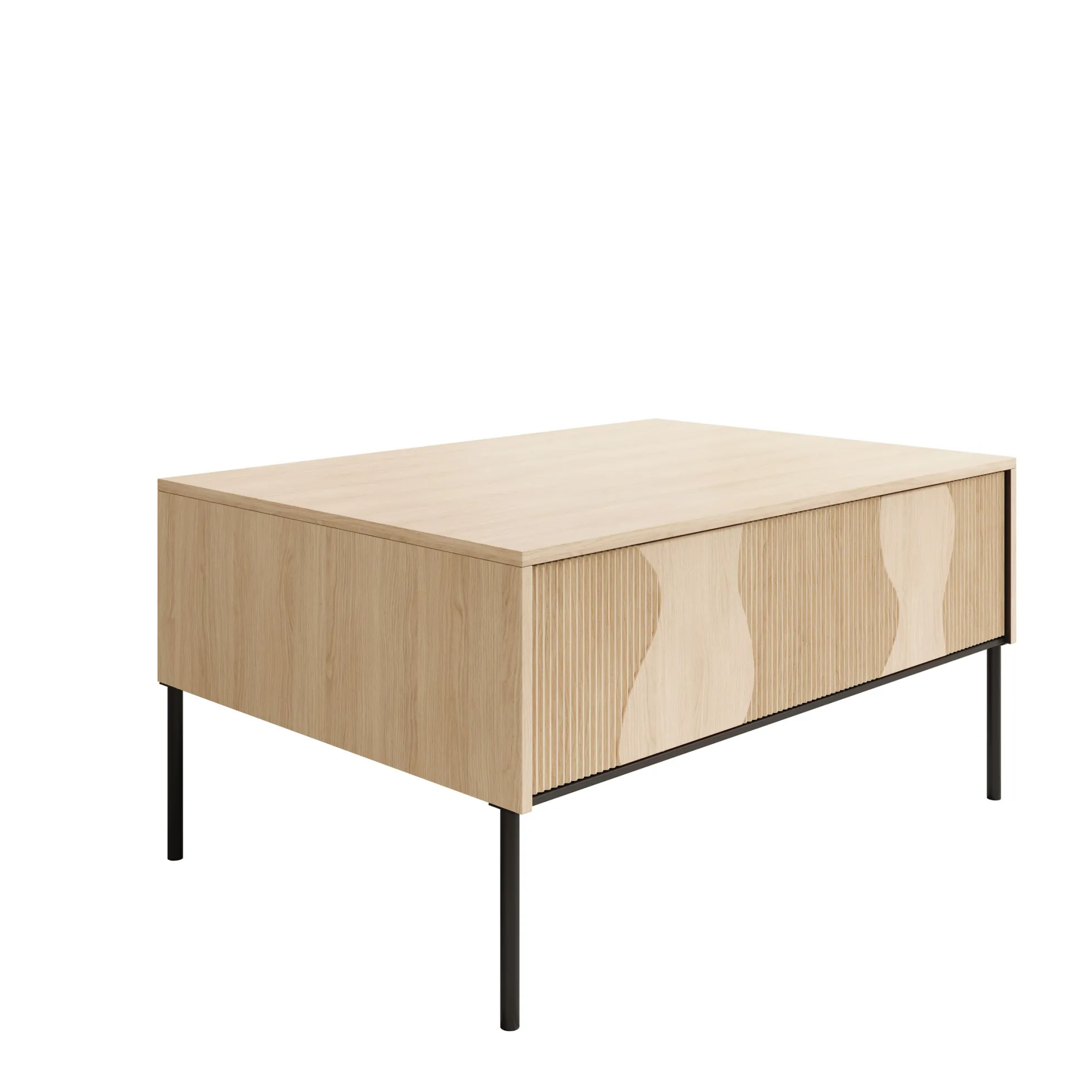 Fontello - Salontafel met opbergruimte - Eikenpatroon - 100x70x51 cm
