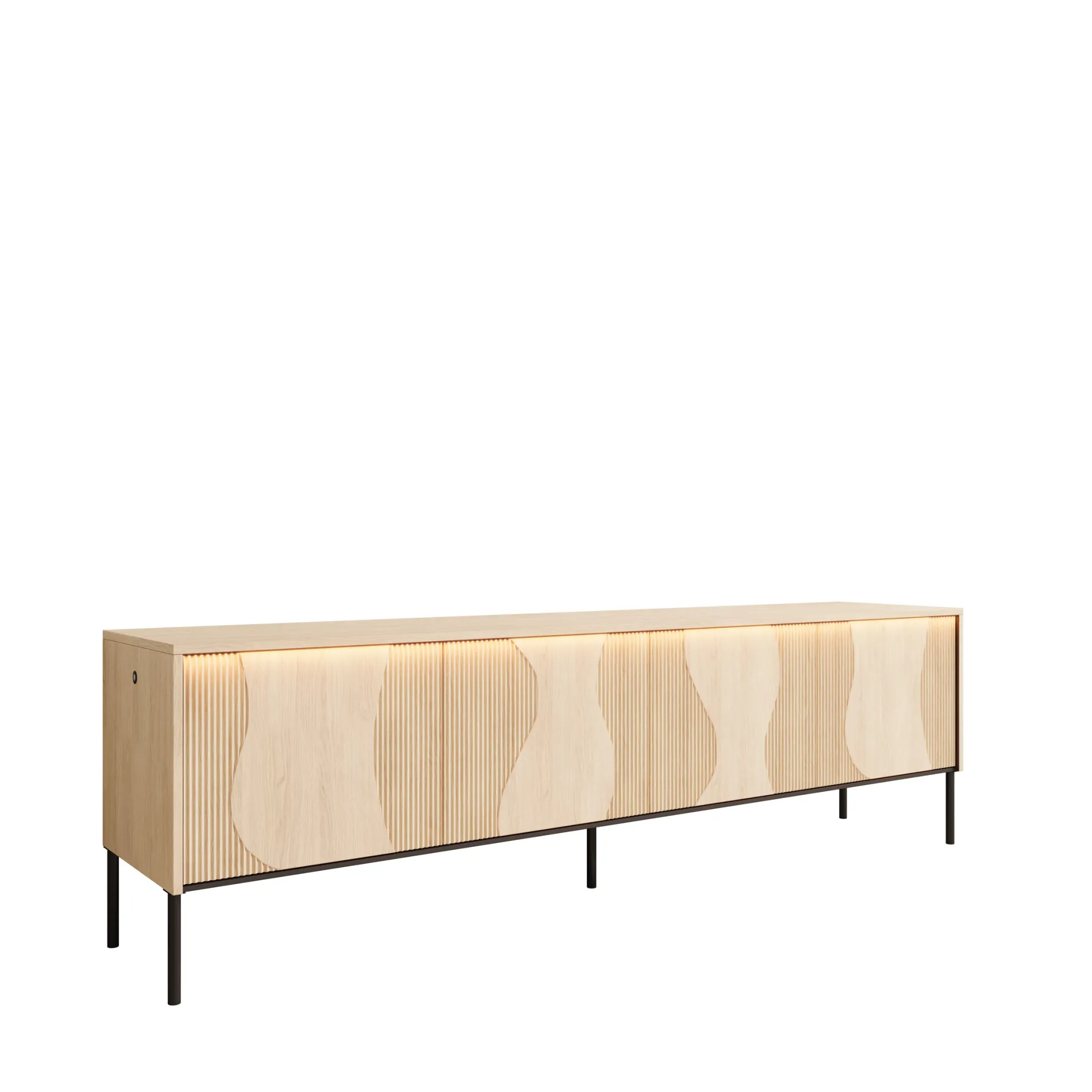 Fontello - TV-meubel met LED - Eikenpatroon - 193x40x57 cm