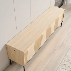 Fontello - TV-meubel met LED - Eikenpatroon - 193x40x57 cm