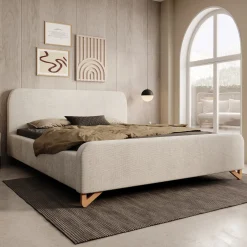 Fortaleza - Tweepersoonsbed - Stof beige - 160x200 cm