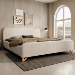Fortaleza - Tweepersoonsbed - Stof beige - 180x200 cm