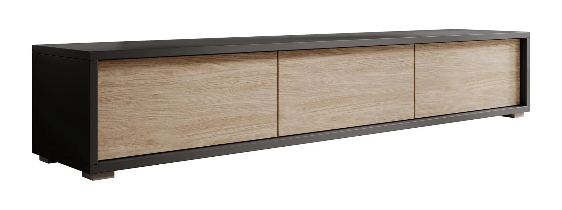 Fortunato - TV-Meubel - Antraciet/eiken - 180 cm