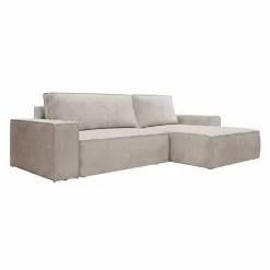 Foster - Hoekbank - Beige Ribstof - Rechts