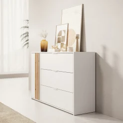 Franklin - Dressoir - Wit - 125x35x80 cm