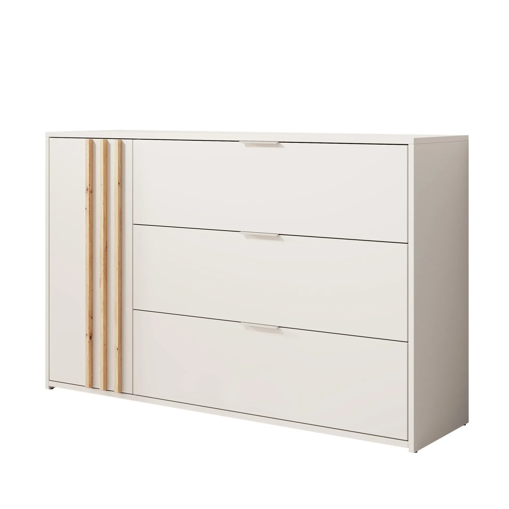 Franklin - Dressoir - Wit - 125x35x80 cm