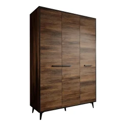 Frey - Kledingkast 3-deurs - Donker eiken - 135x50x200 cm