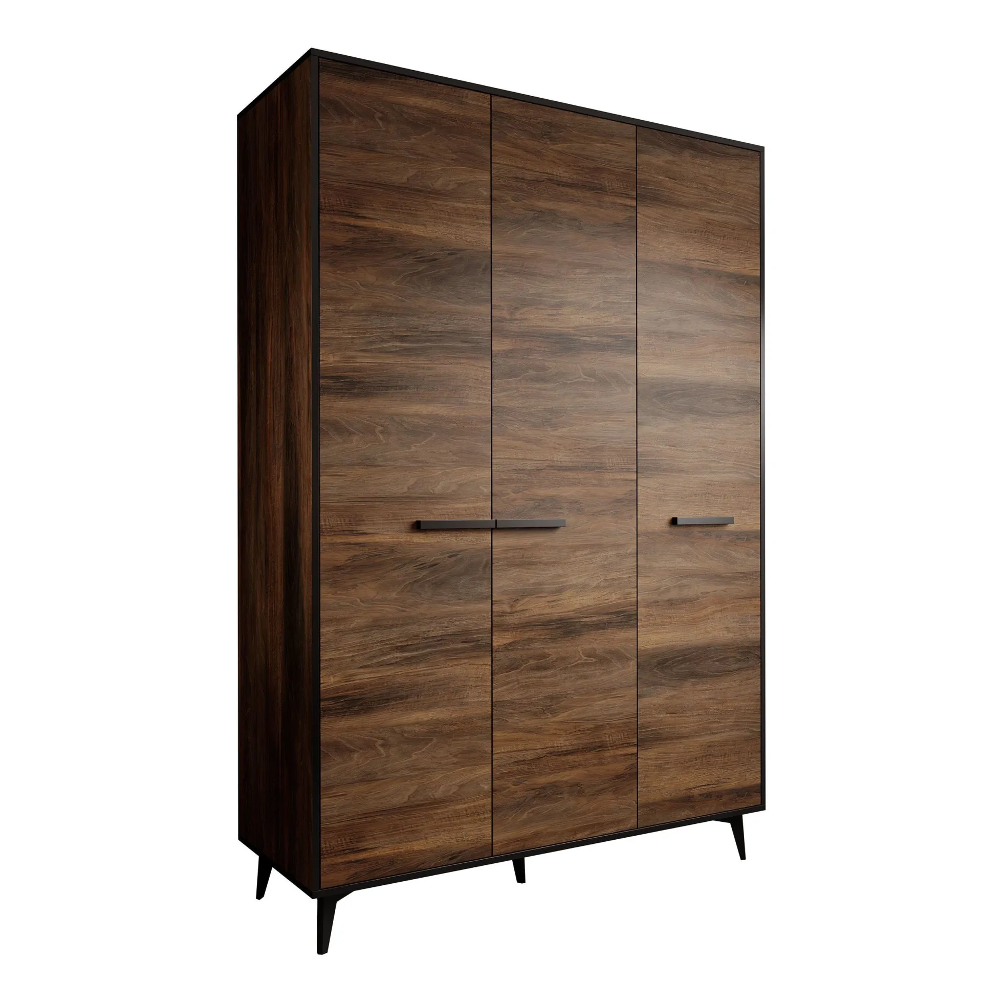 Frey - Kledingkast 3-deurs - Donker eiken - 135x50x200 cm