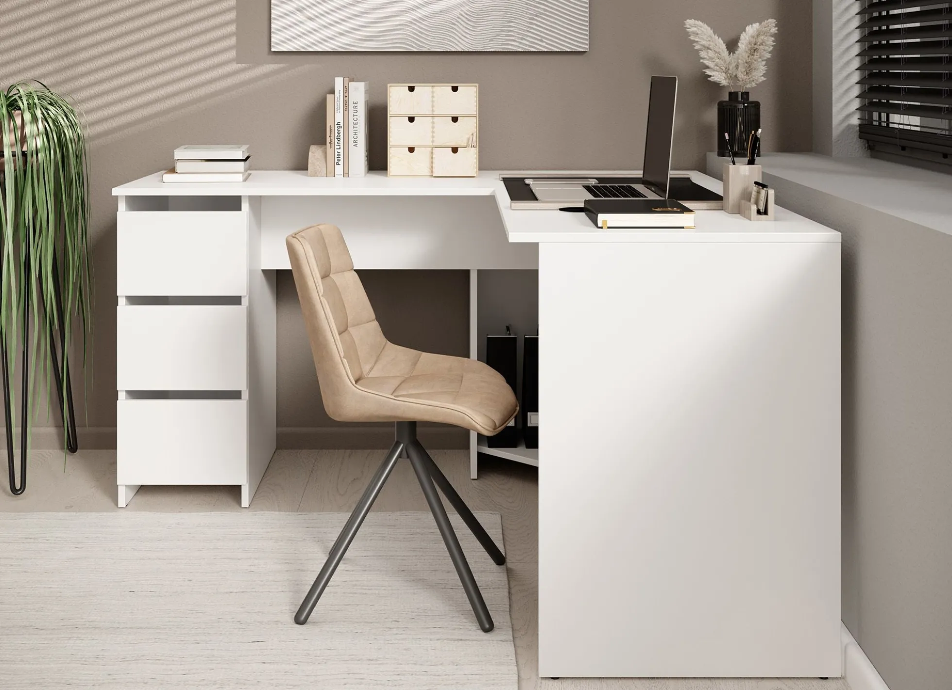 Fuenta - Bureau - Wit - 142x142 cm
