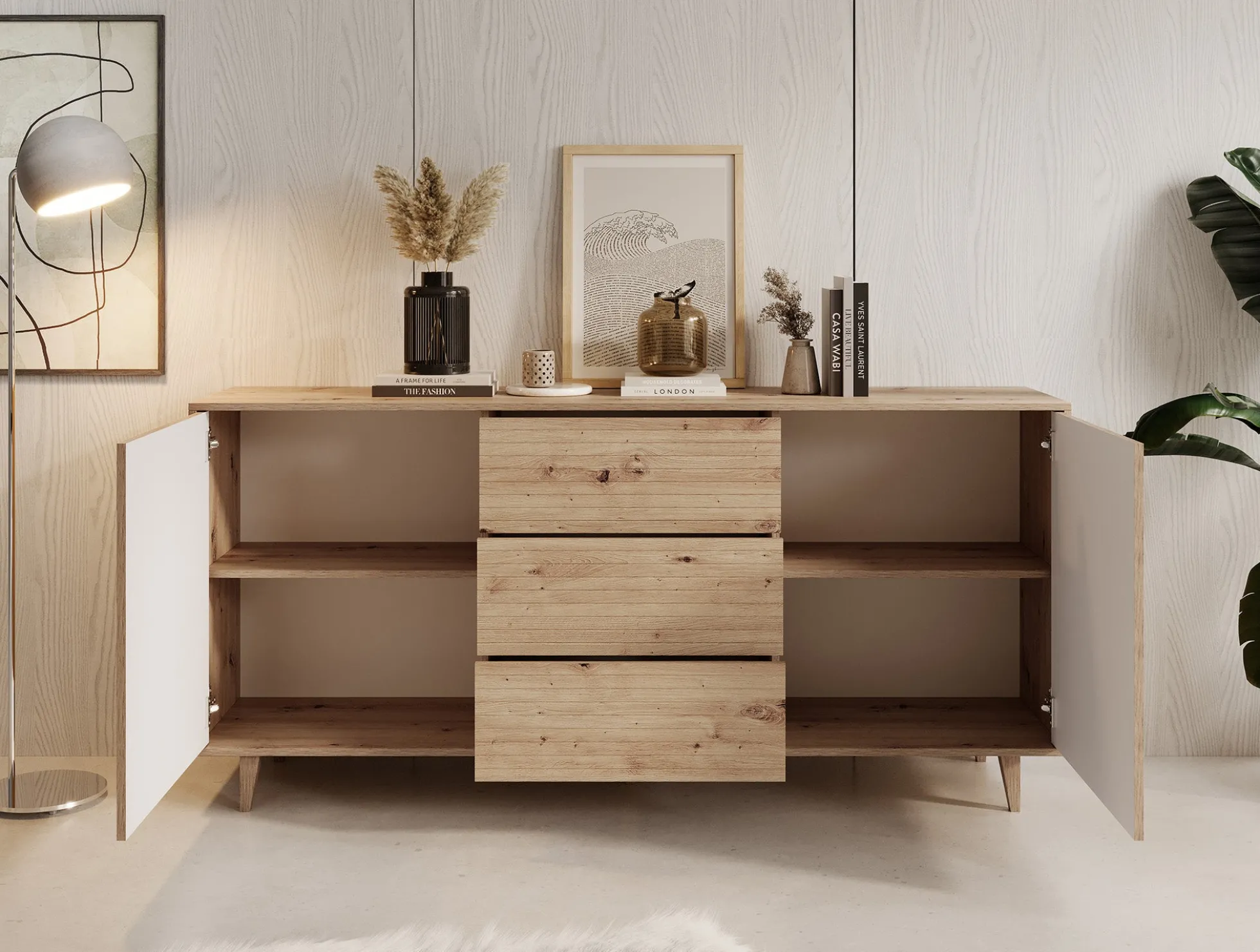 Fuzeta - Dressoir - Eiken - 180x40x84 cm