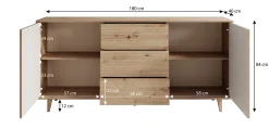 Fuzeta - Dressoir - Eiken - 180x40x84 cm