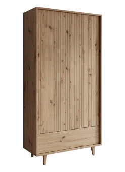 Fuzeta - Kledingkast 2-deurs - Eiken - 92x40x180 cm