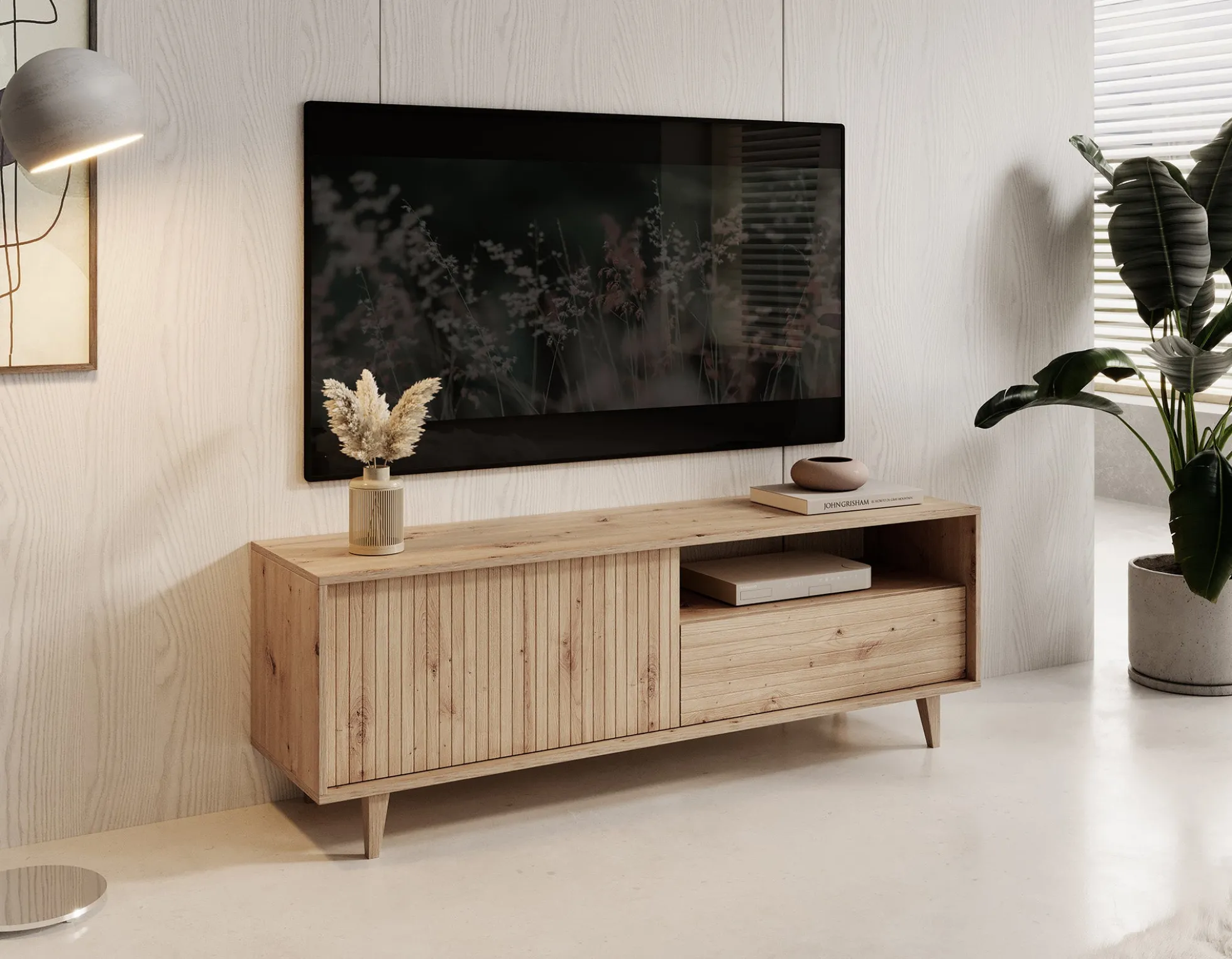 Fuzeta - TV-Meubel - Eiken - 152 cm