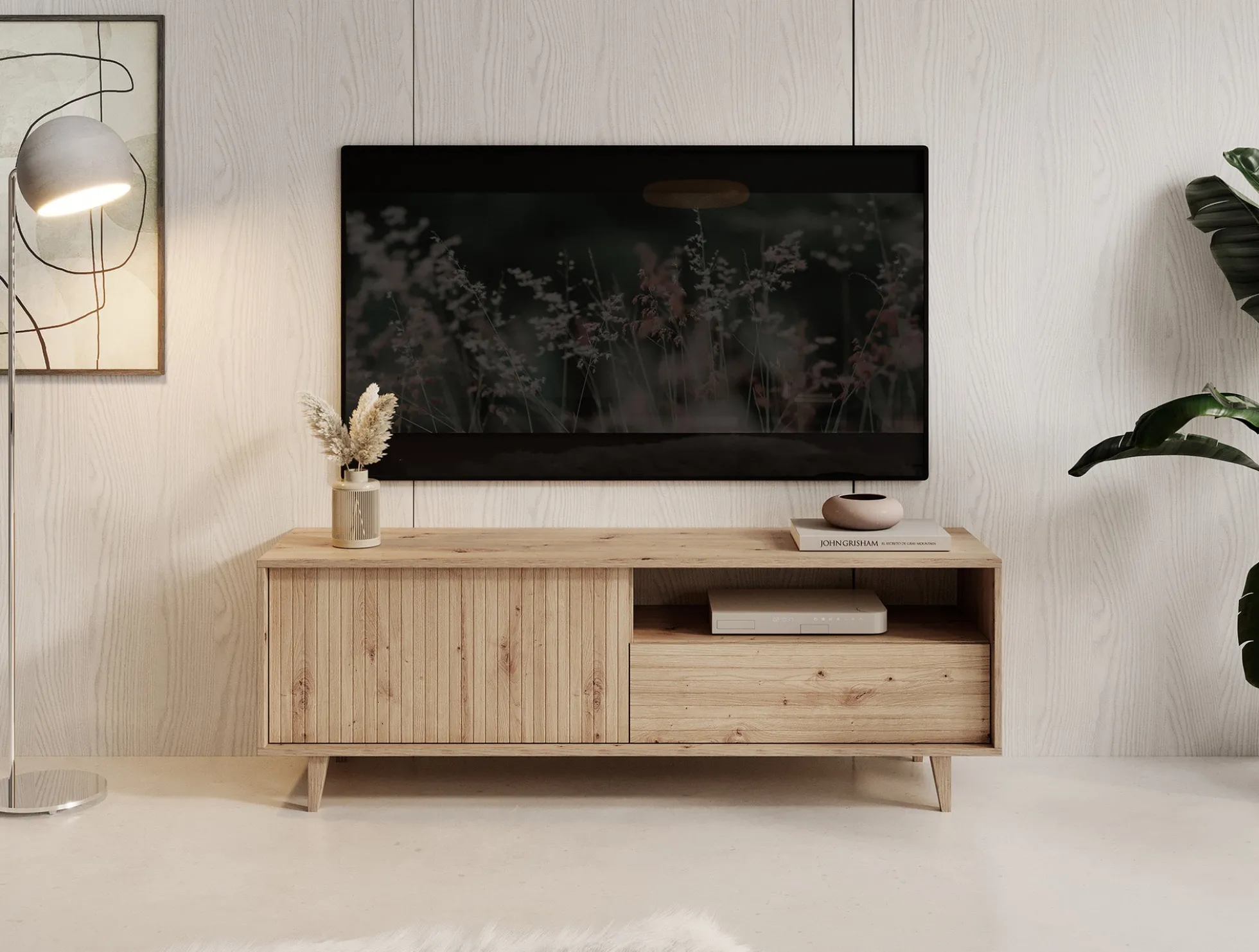 Fuzeta - TV-Meubel - Eiken - 152 cm
