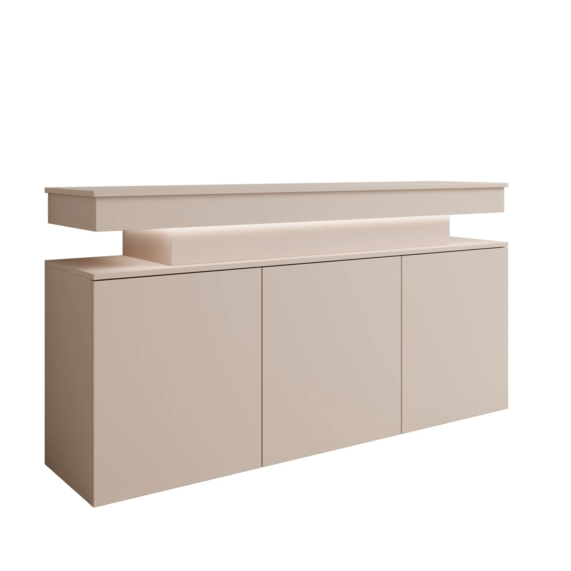 Galan - Dressoir met LED - Beige - 160x39x83 cm
