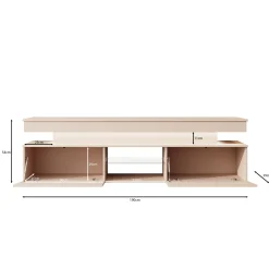 Galan - TV-Meubel met LED - Beige - 190x39x54 cm