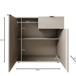 Galeno 2 - Dressoir - Beige - 80x34x82 cm
