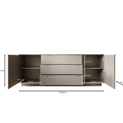 Galeno - Dressoir - Beige - 225x41x86 cm