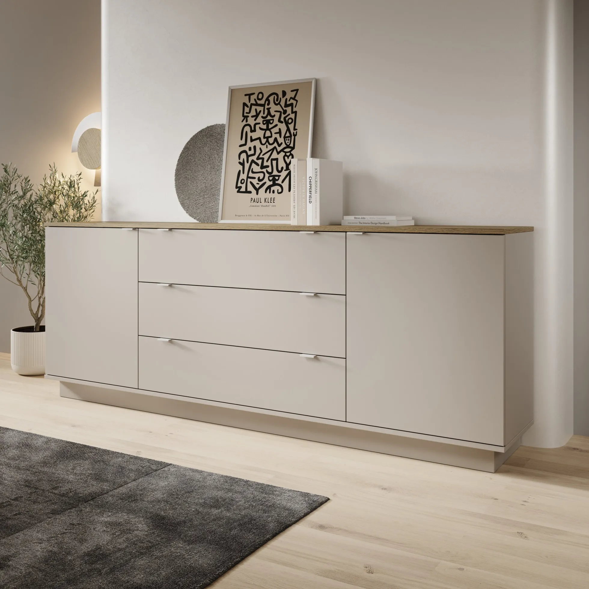 Galeno - Dressoir - Beige - 225x41x86 cm
