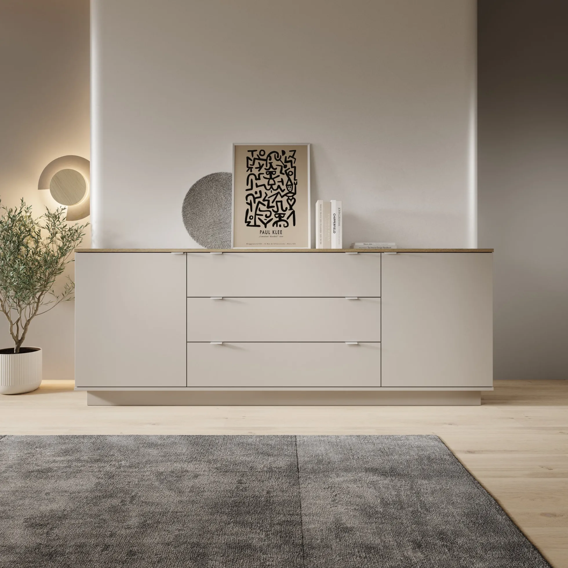 Galeno - Dressoir - Beige - 225x41x86 cm