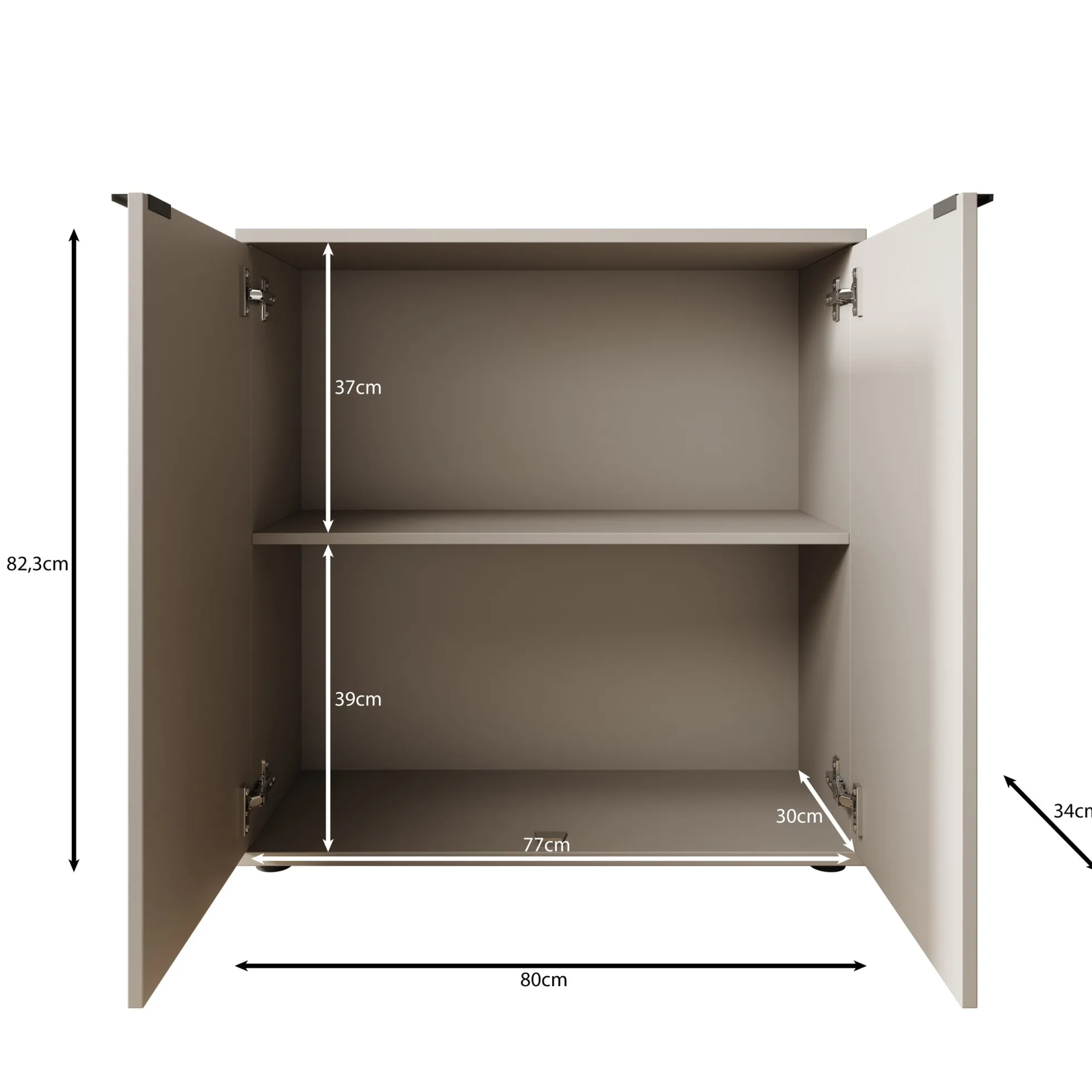 Galeno - Dressoir - Groen - 80x34x82 cm