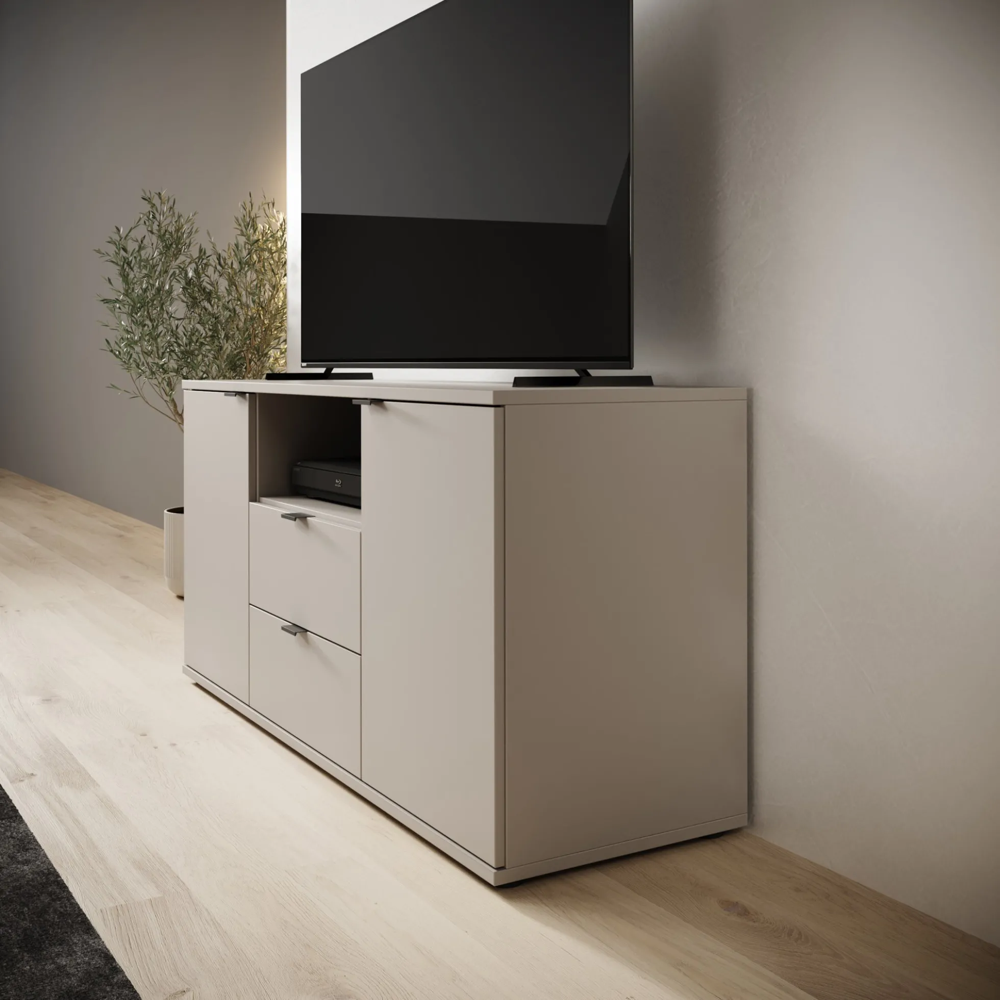 Galeno - TV-Meubel - Beige - 130x41x63 cm