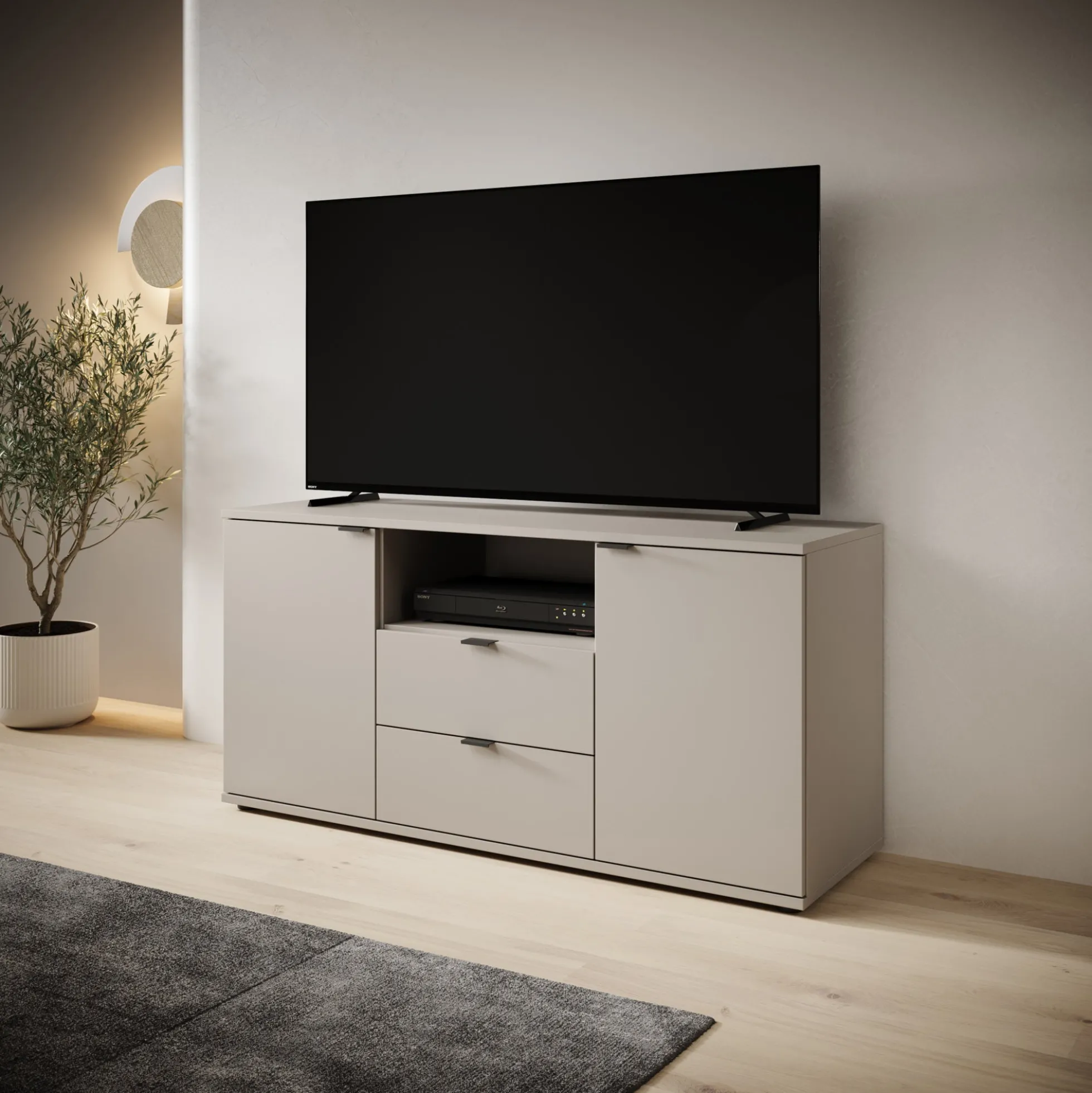Galeno - TV-Meubel - Beige - 130x41x63 cm