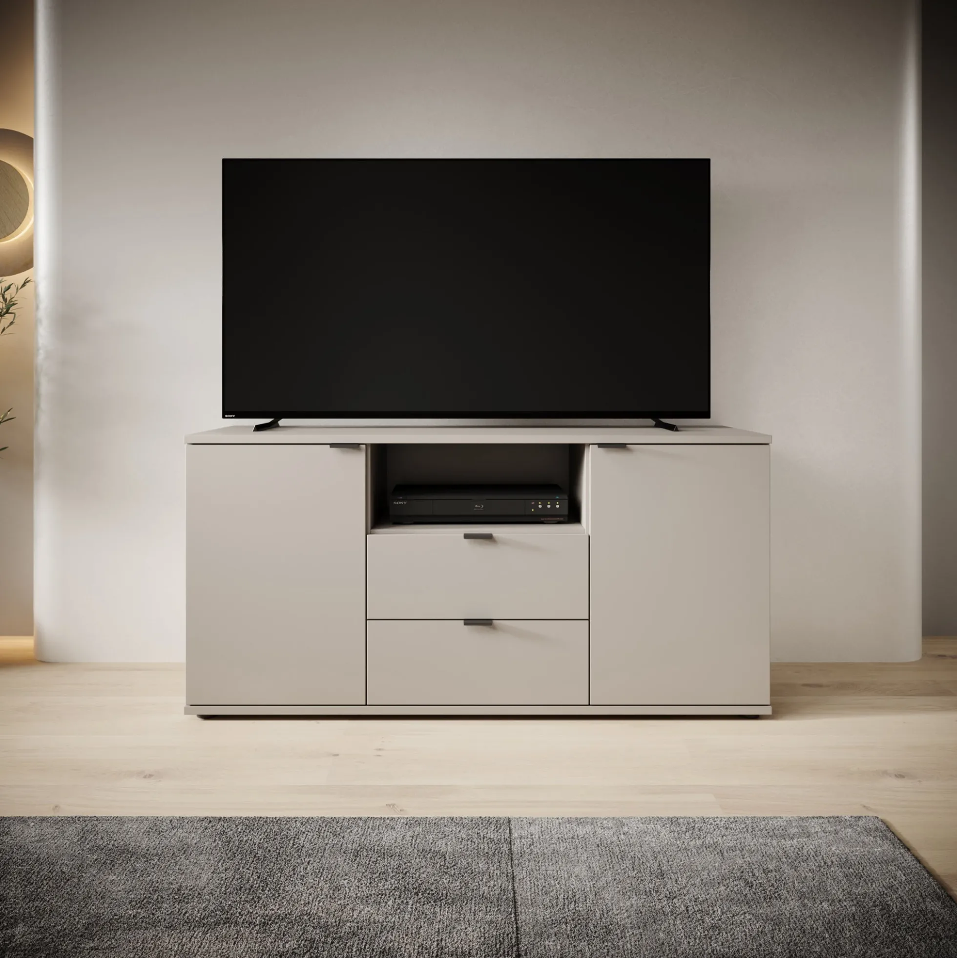 Galeno - TV-Meubel - Beige - 130x41x63 cm