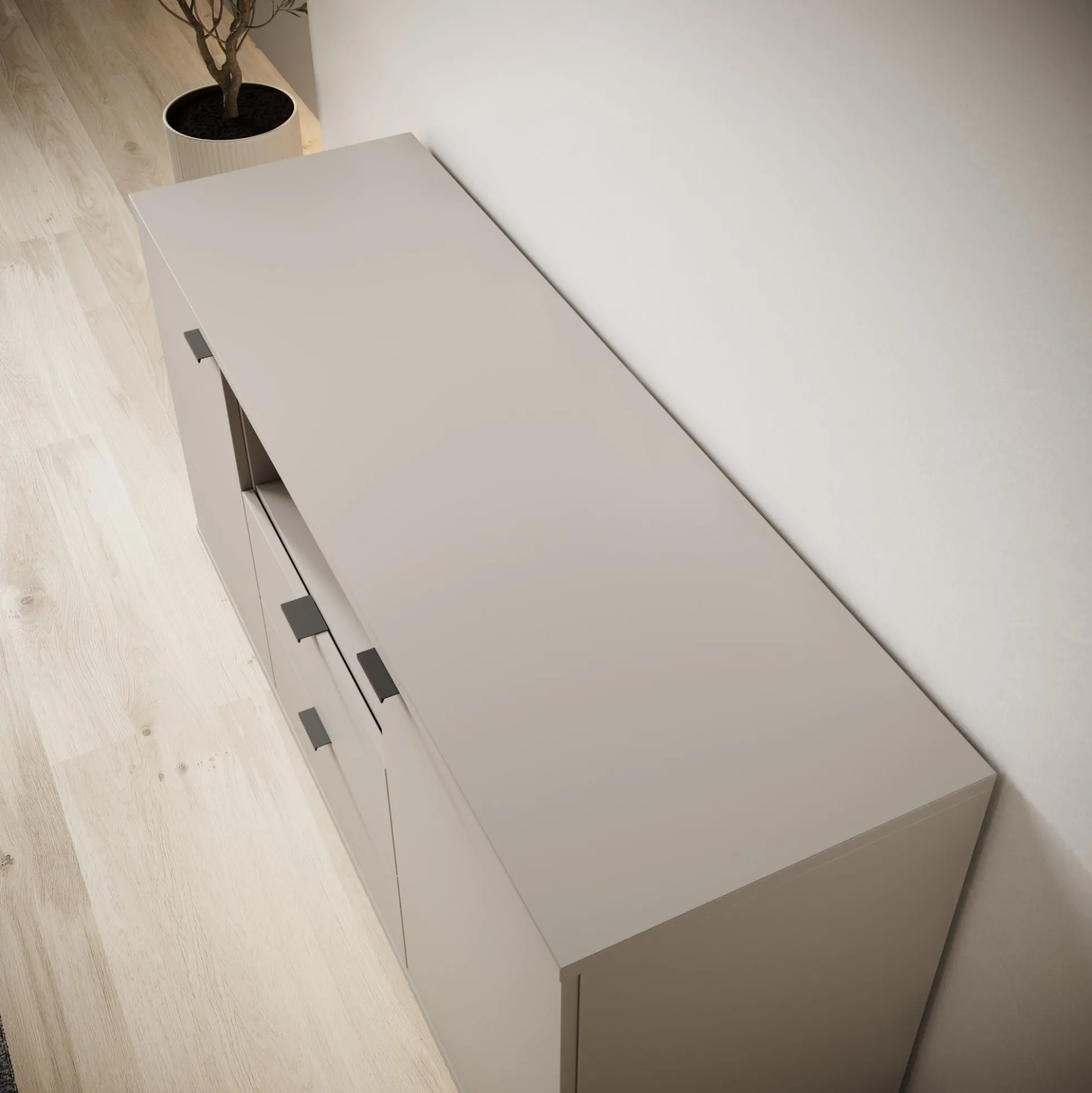 Galeno - TV-Meubel - Beige - 130x41x63 cm