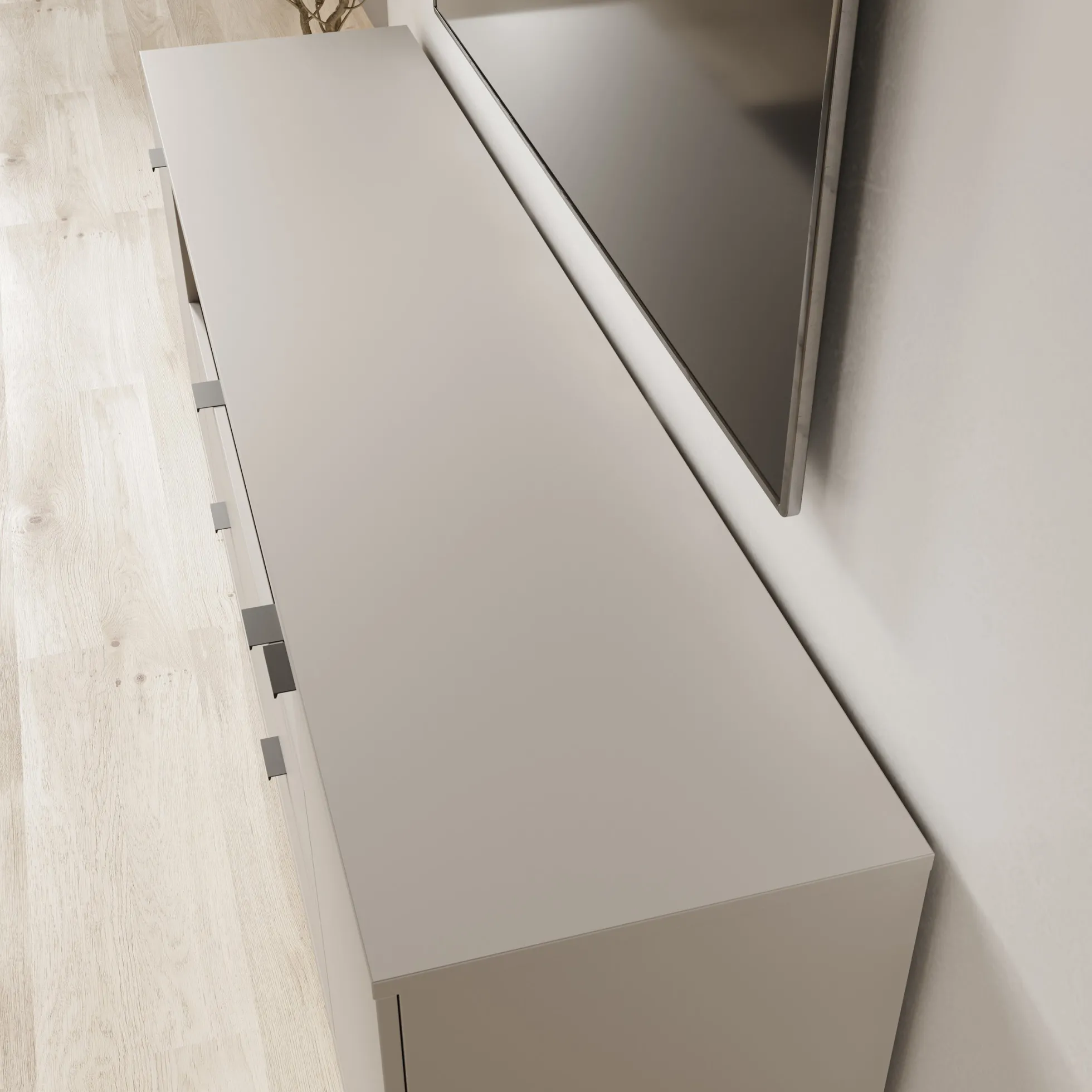 Galeno - TV-Meubel - Beige - 180x41x63 cm
