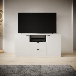 Galeno - TV-Meubel - Lichtgrijs - 130x41x63 cm