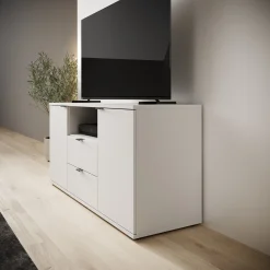 Galeno - TV-Meubel - Lichtgrijs - 130x41x63 cm