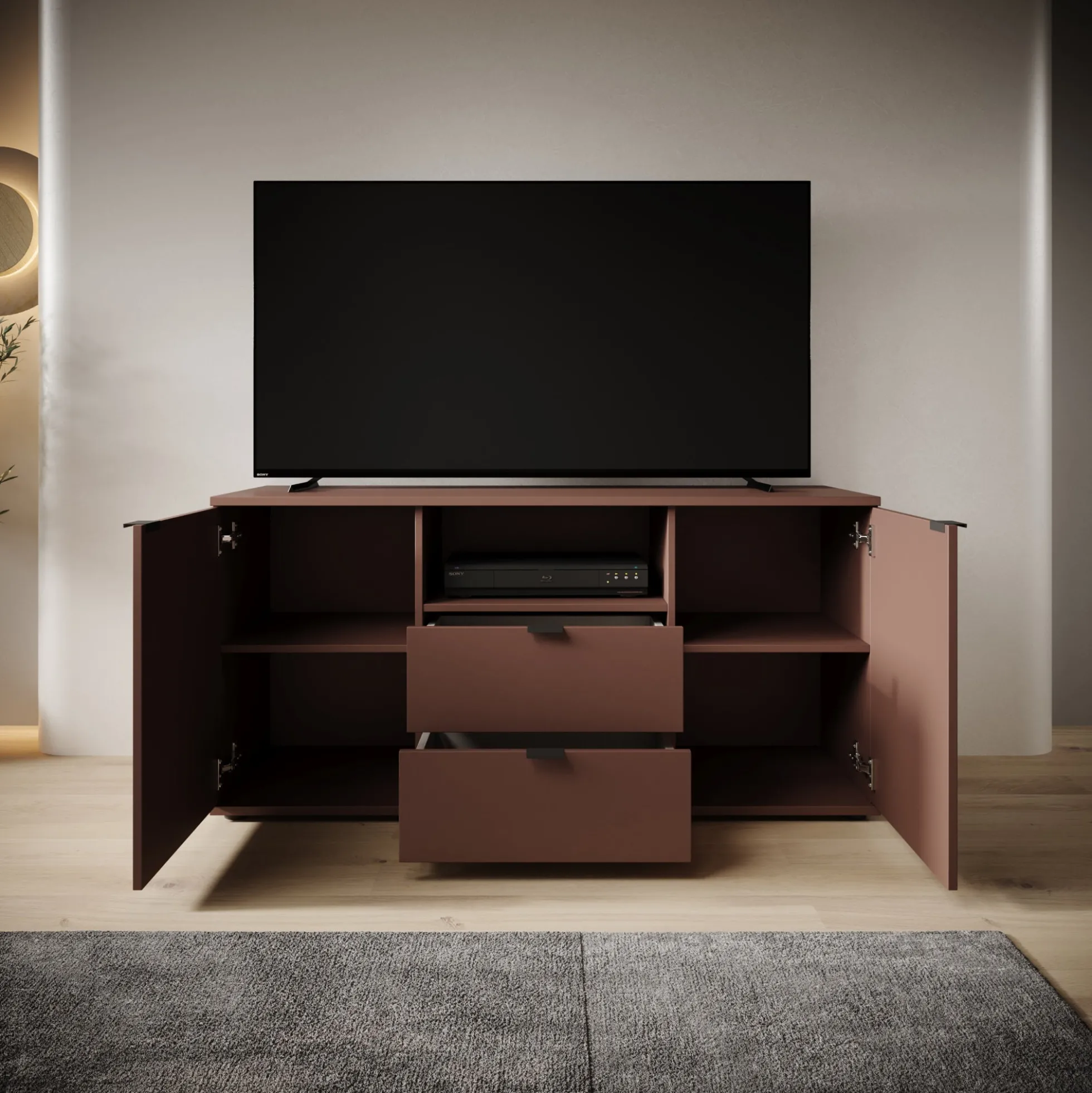 Galeno - TV-Meubel - Oudroze - 130x41x63 cm