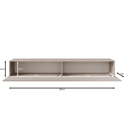 Gelvio - TV-Meubel - Beige - 200x32x32 cm