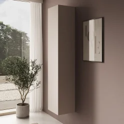 Gelvio - Vitrinekast - Beige - 35x32x168 cm